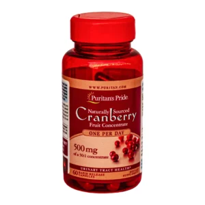 Puritan's Pride Naturally Sourced Cranberry Fruit Concetrate 500mg Puritan's Pride Naturally Sourced Cranberry Fruit Concetrate 500mg